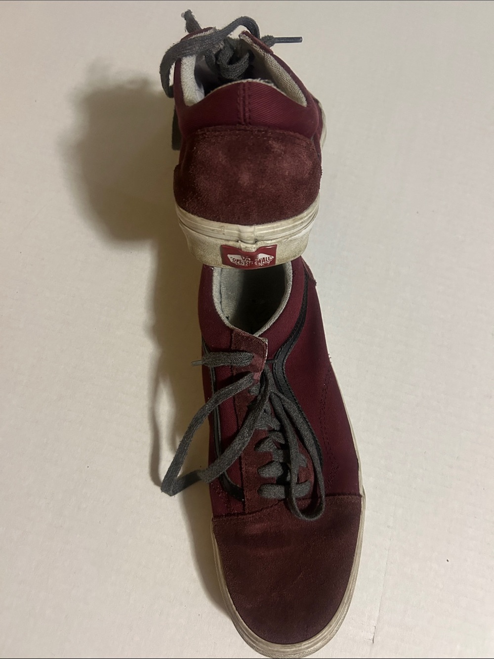 Vans Burgundy Suede & Canvas Low-Top Sneakers